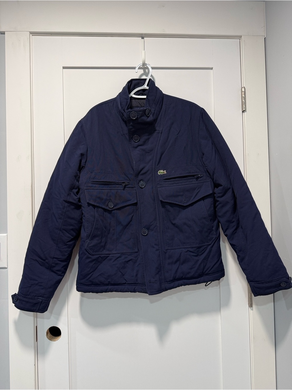 Lacoste Men's Dark Navy Quilted Field Jacket